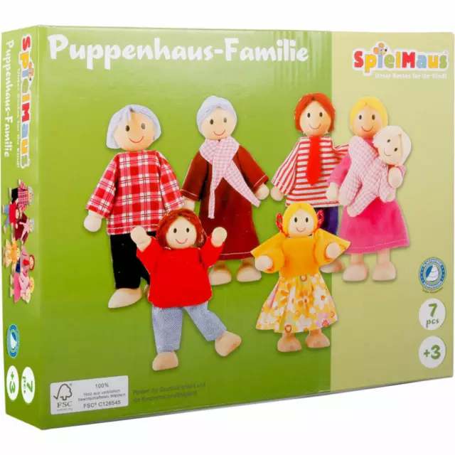 SpielMaus Puppenhaus-Familie Spielfiguren Figuren Spielfigur ab 3 Jahre 46013727