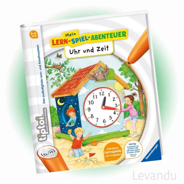 RAVENSBURGER tiptoi® Buch - Mein Lern-Spiel-Abentuer - Uhr und Zeit - NEU