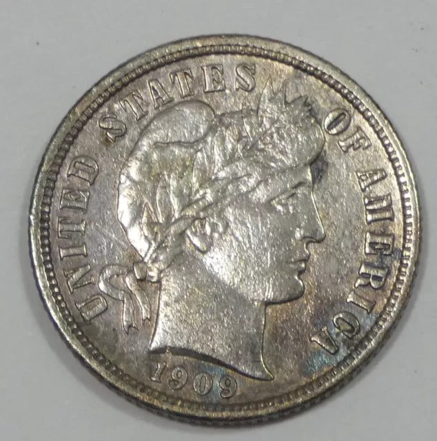 BARGAIN 1909 Barber Dime EXTRA FINE Silver 10c