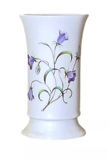 Vintage Spode England Fine Bone China Campanula Floral Vase 9.5cm Tall 2