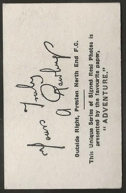 Thomson (Dc) - Fussball Signierte Echte Fotos (Schottisch Mf14) 1923 - Preston - Rawlings 2