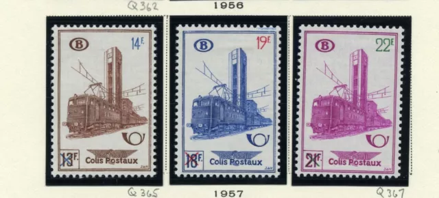 Belgium  Parcel Post & RR   MH   Q365-67   R R Stations    MV797