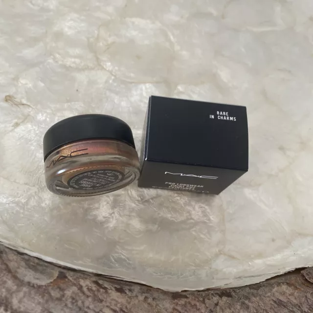 Mac Pro Longwear Pentola Di Vernice Babe In Ciondoli Pesca & Rosa Oro Perla Ombretto Nuovo