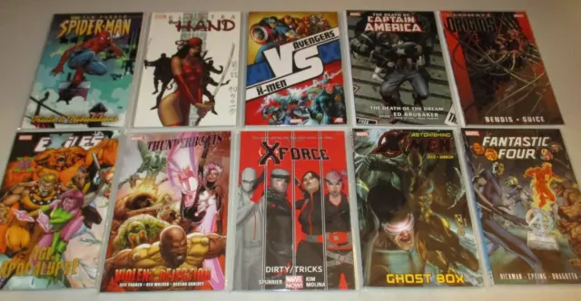 Marvel TPB (Lot of 10) Elektra, Avengers, X-Men, Fantastic Four, Spider-Man New