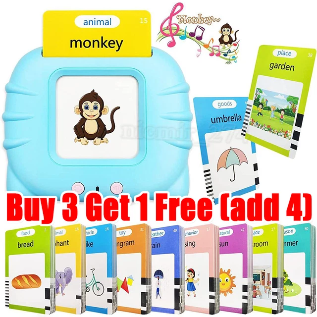 UK TALKING FLASH Cards For Toddlers Preschool Words Learning Cards Toy Kids Gift EUR 10,72