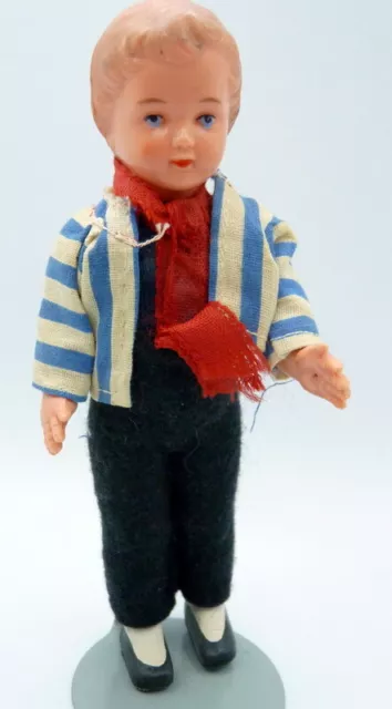 Vintage German Schildkrot 5" BOY DOLL Celluloid 1:12 Dollhouse Miniature