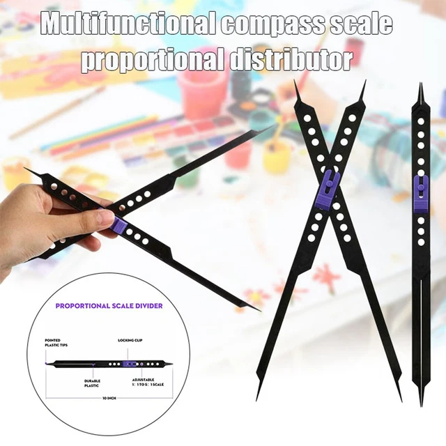 MULTIFUNCTION ADJUSTABLE PLASTIC Proportional Scale Divider ...