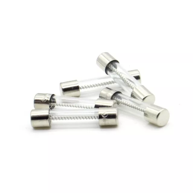 5x Fusibles verre T30A - 6x30mm Temporisé - 250v - 428fus406