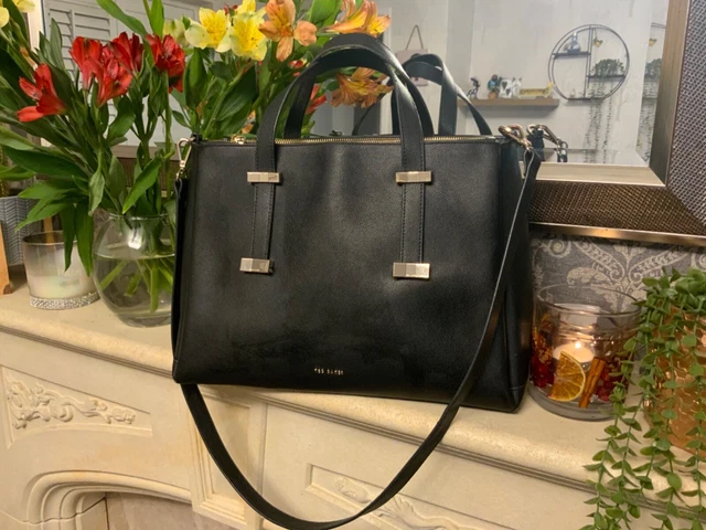 Ted baker janne bow leather tote bag clearance