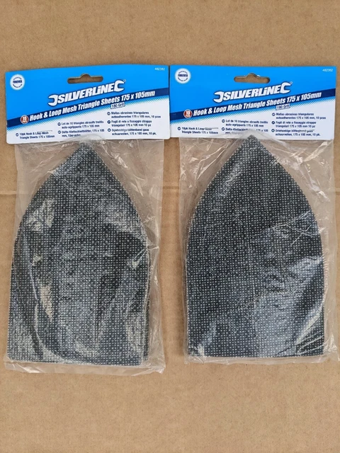 2 Paquetes (20 Hojas) Plata 175Mm X 105Mm Hojas Triangulares De Malla De Gancho Y Bucle