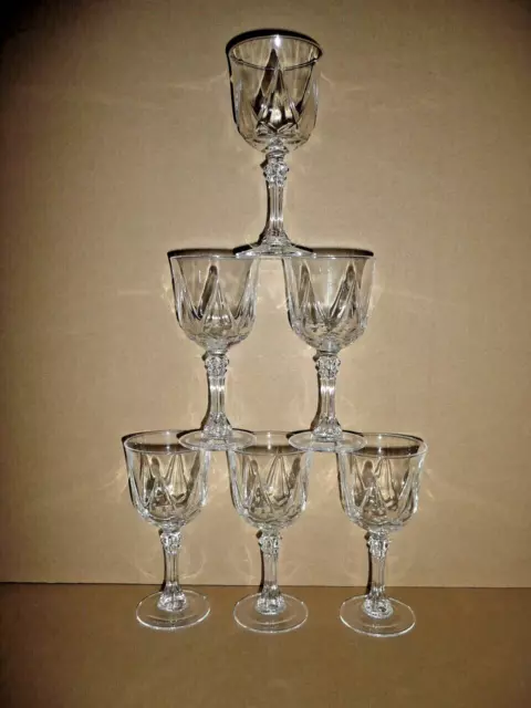 6 verres vin blanc 12 cl modèle AUTEUIL en Cristal d'Arques ; lot / série