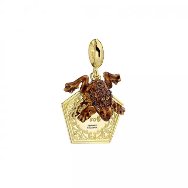 Official Harry Potter Sterling Silver, Gold Plated Chocolate Frog Slider Charm