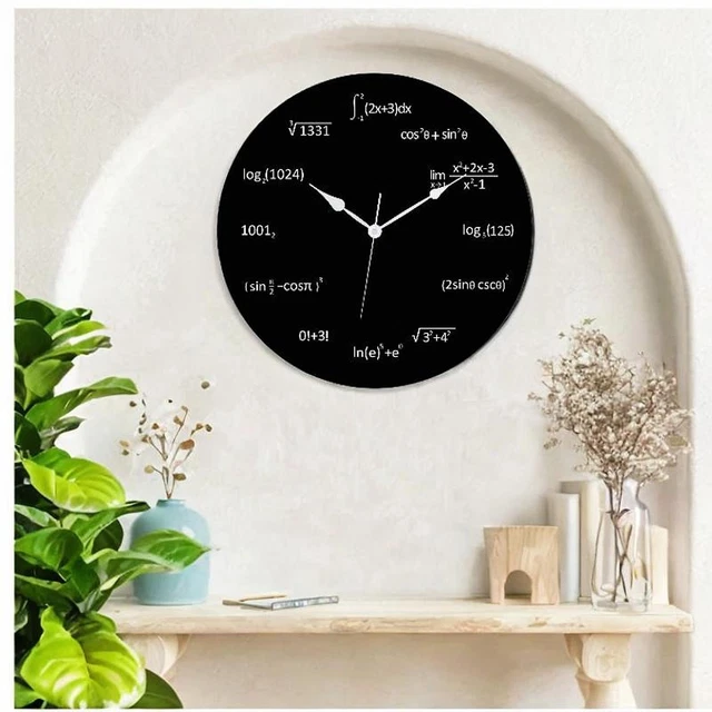 OCEST Horloge Murale Lumineuse, 30,5 cm, silencieuse, Fonctionne à Piles, veilleuse pour Chambre à Coucher, Chambre d'enfant, Cuisine, Grand écran, Horloge numérique pour Enfants, garçons, Cadeau