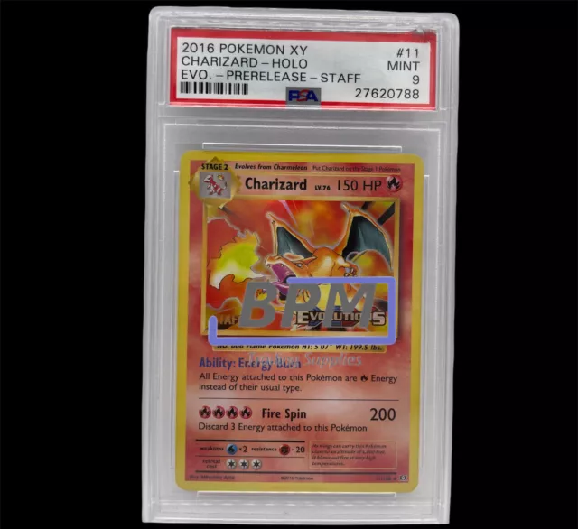 Pokémon PSA 9 MINT Charizard XY Evolutions STAFF Prerelease Promo 11/1