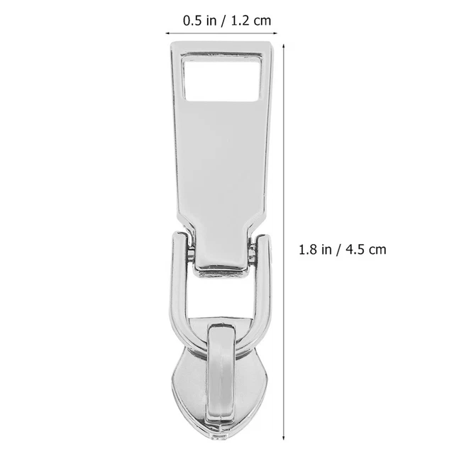 20 Pcs Zipper Pull Zinc Alloy Labels Clothing Replacement Extender 2