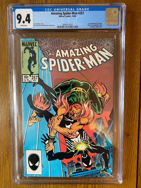 Amazing Spider-Man No.257 9.4 CGC Key Issue, Marvel Comics