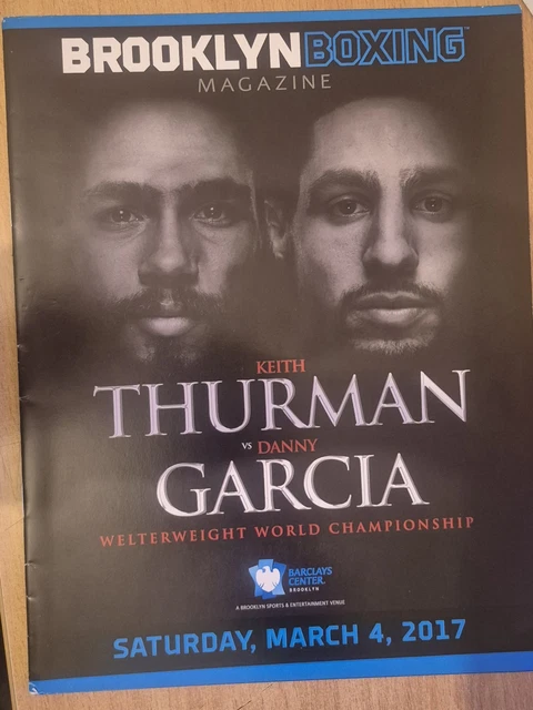 KEITH THURMAN VS DANNY GARCIA OFFICIAL ONSITE BOXING PROGRAM EUR