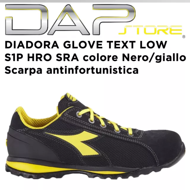 DIADORA - Scarpa antinfortunistica GLOVE TEXT LOW S1P HRO SRA - numero 47