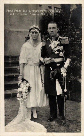 AK PRINZ FRANZ Josef von Hohenzollern Sigmaringen, Prinzessin Alix