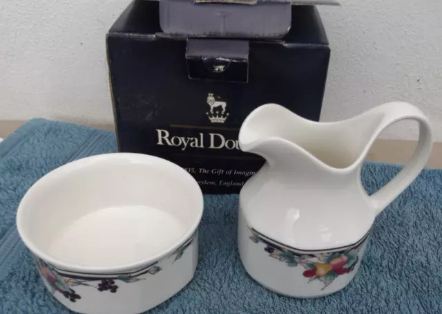 Royal Doulton Autumns Glory Milk Jug & Sugar Bowl  £12.99(Free Post UK)