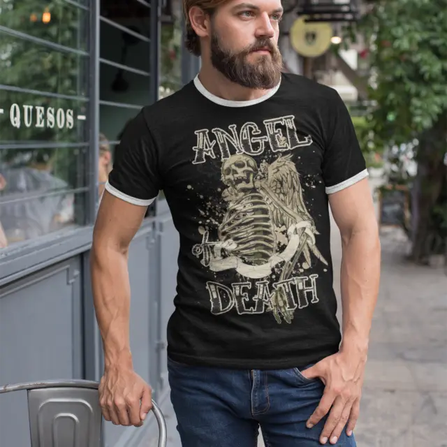 Angel of Death T-shirt Ringer da uomo scheletro teschio gotico