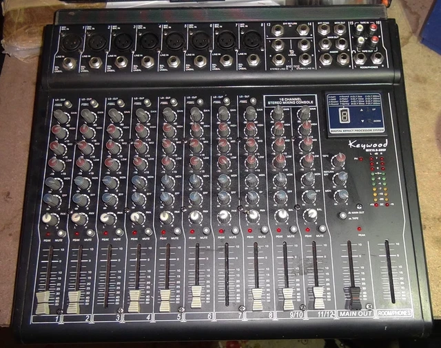 Mixing console keywood mix16.0 adsp console de mixage 16 channel