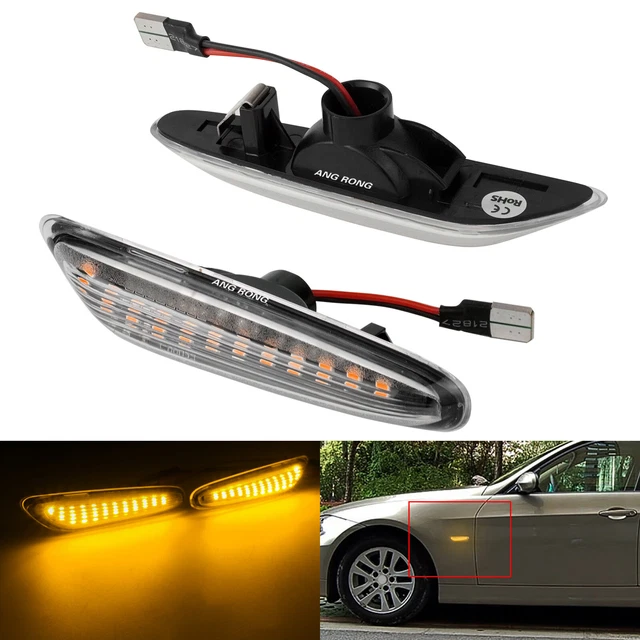 2 X Répétiteurs Clignotants Dynamiques LED Pour BMW E90 E91 E92 E93 E46 - Neuf