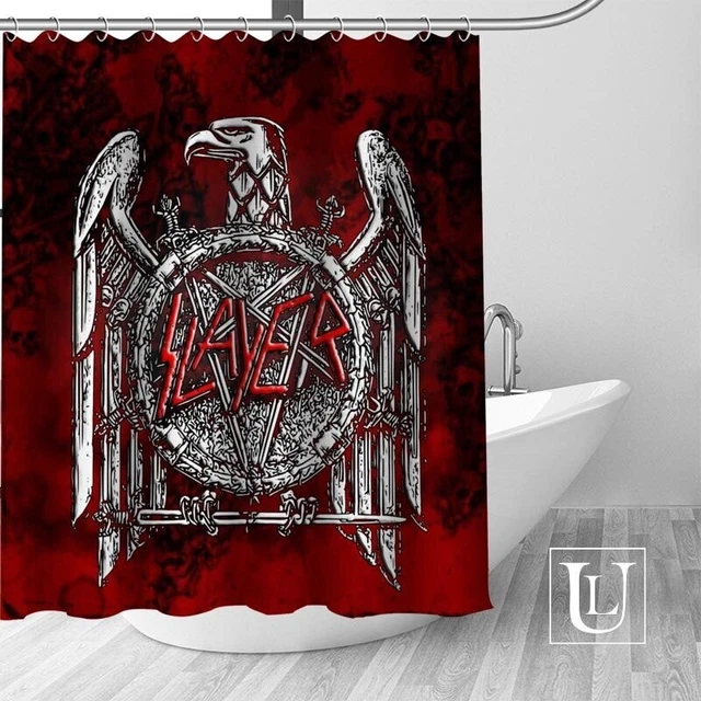 Slayer Rideau de douche Groupe de Metal Slayer Imperméable Salle de Bain Rock