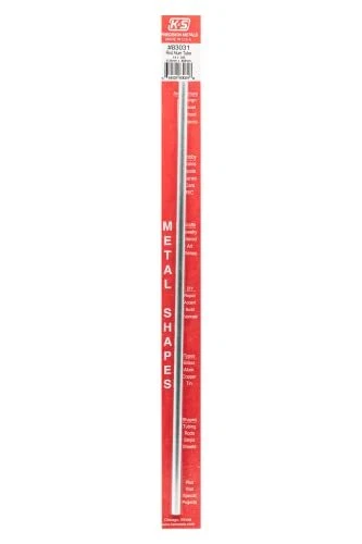 83031 Round Aluminum Tube, 1/4" OD x 0.035" Wall x 12" Long, 1 Piece, Made in