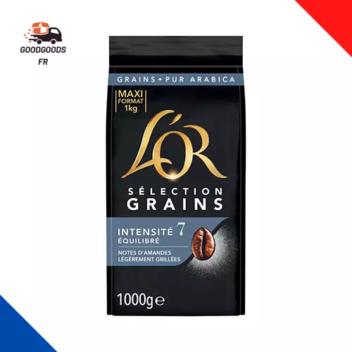 1Kg Café En Grains Sélection, 100% Arabica, Intensité 7, 1Kg