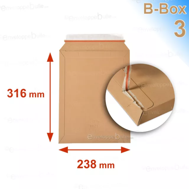 50 Enveloppes/pochettes carton rigide 238x316  B-Box 3