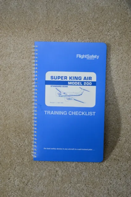 Flight Safety Beechcraft Super King Air 200 Pilot TRAINING Check List