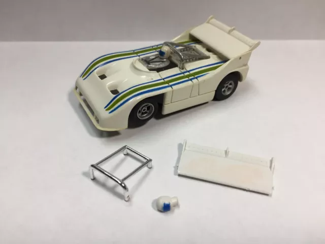 Aurora AFX PORSCHE 510K  ~ Brand New ~ CHROME ROLL BAR /  REAR WING / HEAD