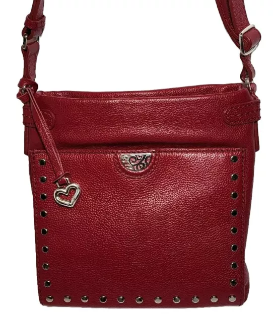 Brighton Pretty Tough Red Royce Super Organizer Crossbody Purse Handbag $445