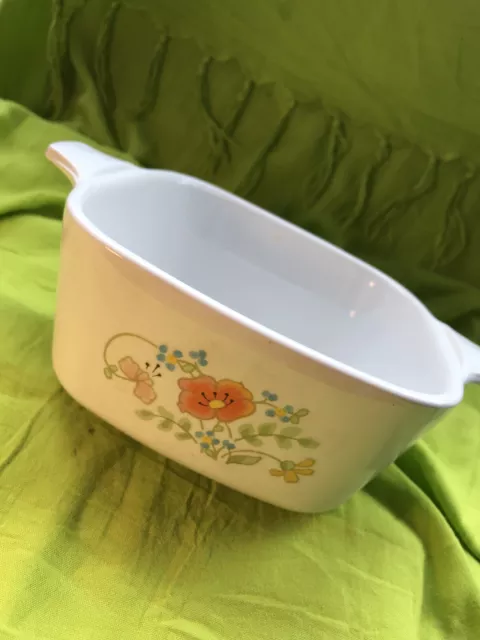 Vtg Corning Ware WILDFLOWER P-43-B 2 3/4 cup Petite Pan Casserole Baking Dish