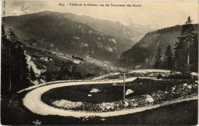 CPA GIETTTAZ Valley view of the Turns of the Aravis (651388)