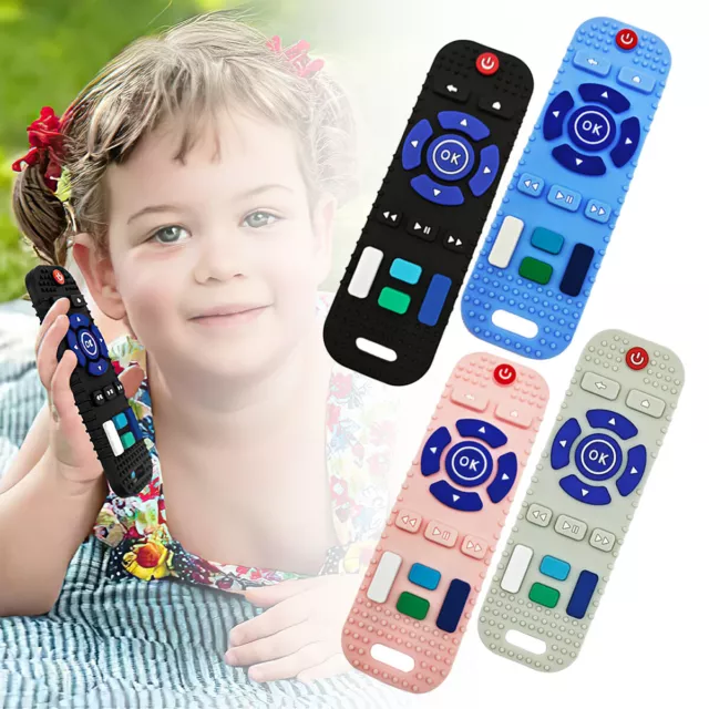 Baby Teething Toy Silicone Baby Toy Teether Chew Toys for Babies TV Remote Shape