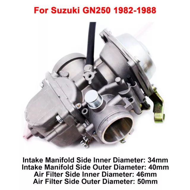 Zinc Alloy Fuel Gasoline Carburetor Carb 34MM For Suzuki GN250 GN 250 1982-1988