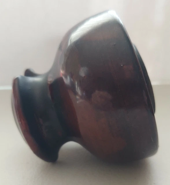 VINTAGE/ANTIQUE - Ceramic Brown Electric Pole Insulator By LOCKE USA - Top Rest 6