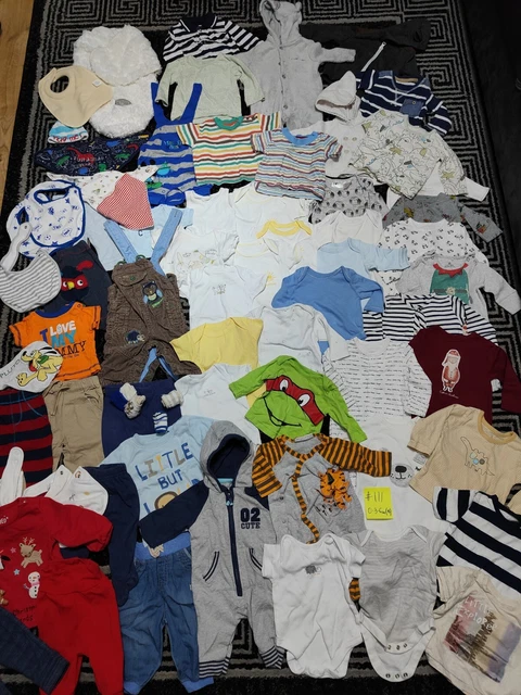 #111💙Huge Bundle Of Baby Boy Clothes 0-3-6months NEXT GEORGE PRIMARK F&F DISNEY