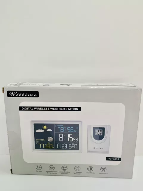 Wittime 2081 Weather Station Wireless Indoor Outdoor Thermometer Hygro