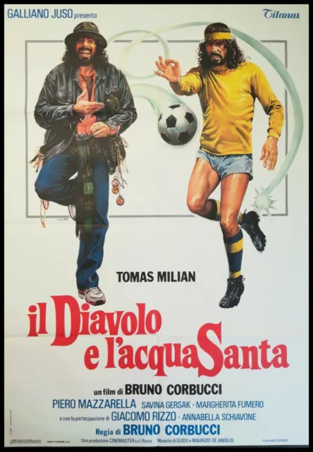 IL DIAVOLO E ACQUA SANTA Manifesto Film 2F Poster Originale Cinema TOMAS MILIAN