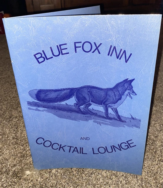 VINTAGE BLUE FOX Inn Restaurant Menu Shoreview Minnesota 24.99 PicClick