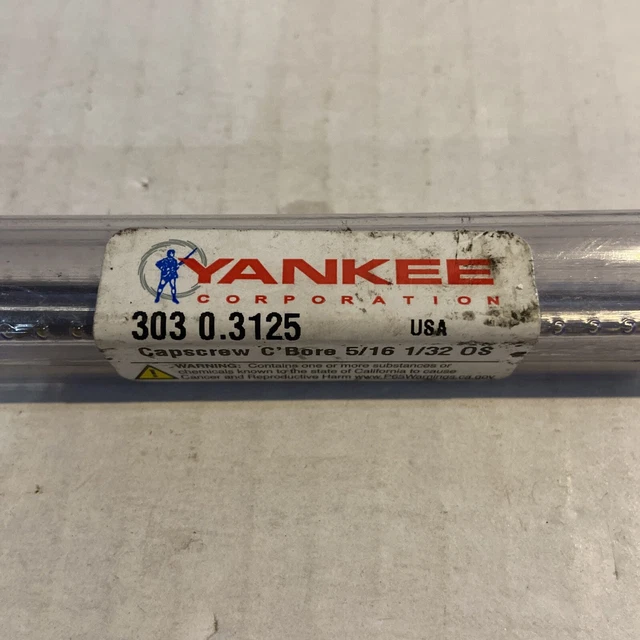Yankee 303-0.3125 5/16”  Reamer, Capscrew C’bore .5040-.3450 HSS  K-19 VT USA