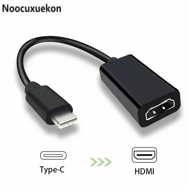 Portatile Adaptador USB Tipo C a HDMI, USB 3,1 Convertidor MacBook Laptop