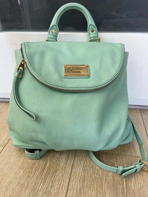 Marc by Marc Jacobs Classic Q Mariska Leather Backpack Aqua