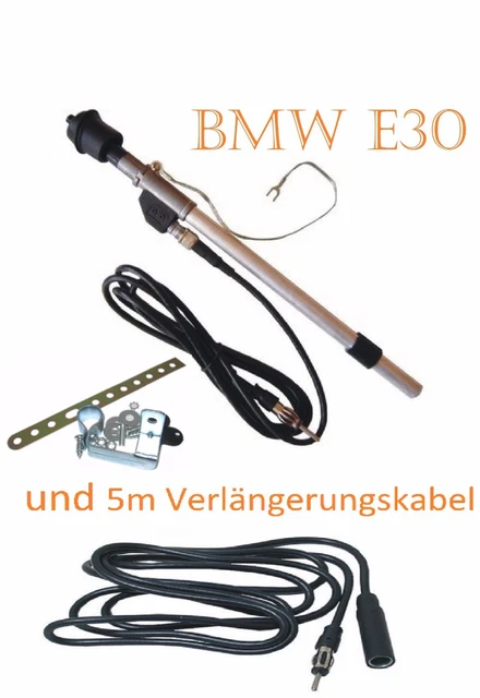 Antenne Télescopique Pour Mercedes W124 - Prise DIN Avec Câble 1,5 M - Neuf D'origine