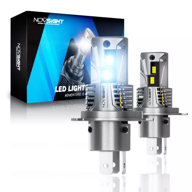 NOVSIGHT 2X H4 LED Auto Scheinwerfer Fern-/Abblendlicht Birnen 90W 20000LM  6500K EUR 49,99 - PicClick DE