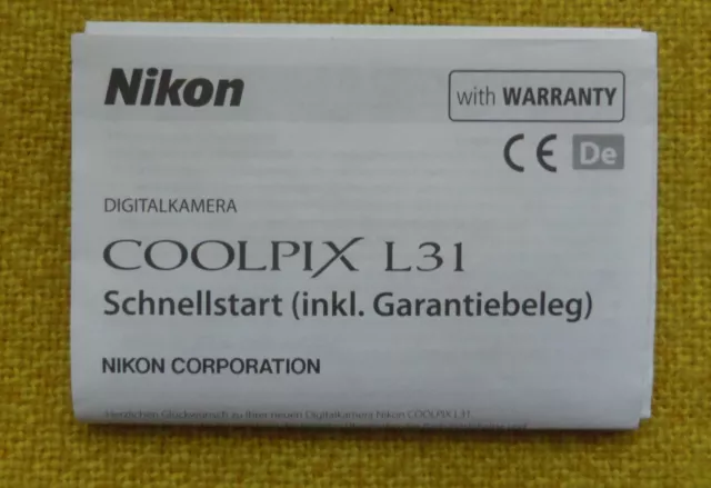 Nikon Coolpix L 31 avvio rapido manuale d'uso istruzioni per l'uso (33-23)