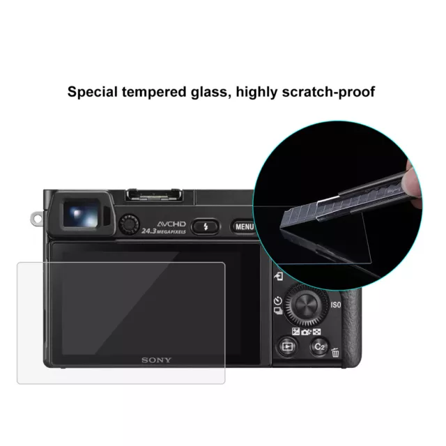 For Sony A6000/A6300/A6500 2.5D 9H Tempered Glass Film Screen Protector Guard 2